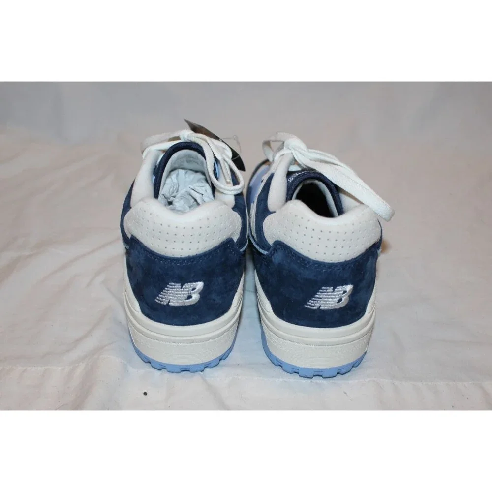 New Balance 550 Men's White Blue Grey Suede Leather Athletic Sneakers NEW 10.5